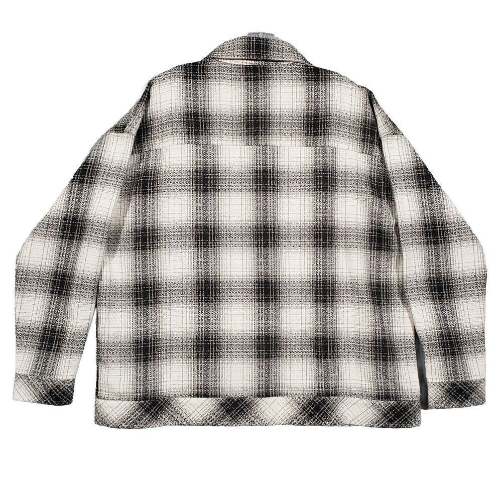 Boston Traders Shirt‎ Jacket Women's Size XL Plaid Gray Button Up NEW - Picture 3 of 11